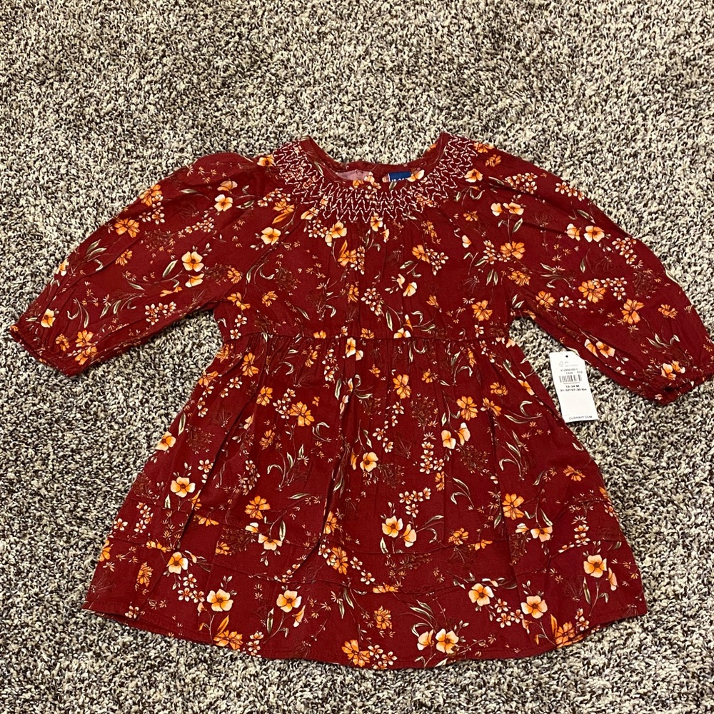 Old Navy Red Floral Kids Dress
